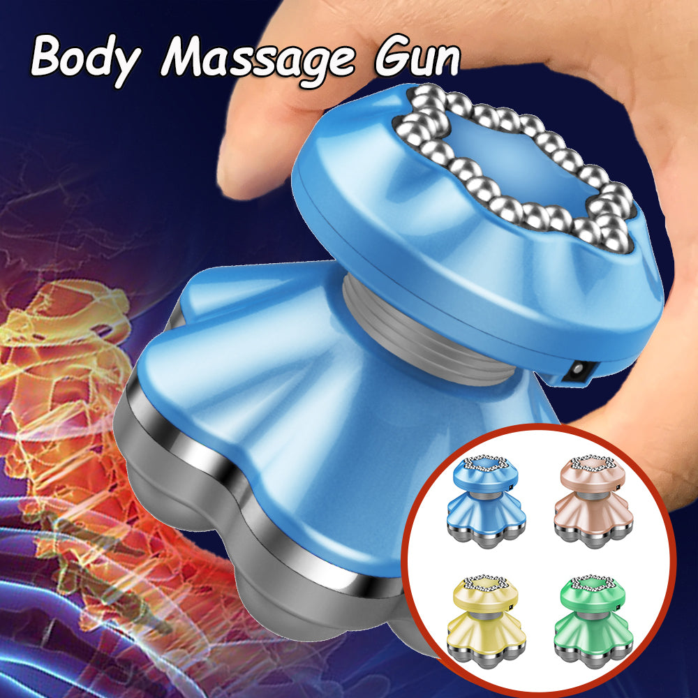 A compact USB Dual-use Six-foot Vibration Electric Massager with six massage heads, designed for portable relaxation and muscle relief.